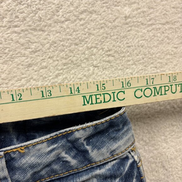 Aeropostale Jeans Womens 9/10 Short Blue Hailey Skinny Flare Stretch Distressed - Picture 5 of 12